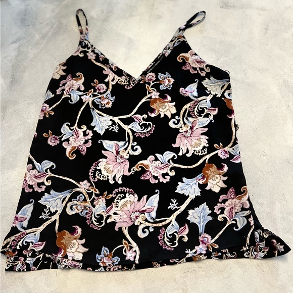 White House Black Market Medium Floral Blouse Rayon - Picture 2 of 4